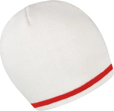 Produktbild von Result Winter Essentials R368X | National Beanie Wintermütze - Farbe: White/Red - Größe: One Size
