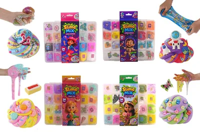 Productafbeelding van Kneedklei, slijm en accessoires - 24 stuks.
