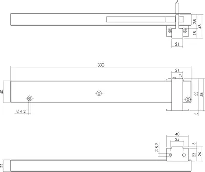 Produktbild von Intersteel Schliessverzögerung für Schiebetüren Schwarz