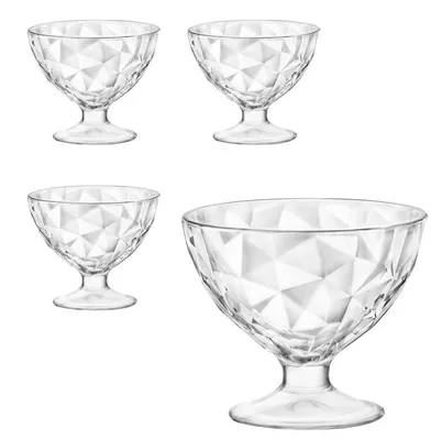 Produktbild von BORMIOLI ROCCO _ 4ER SET _ Diamond transparente Eisbecher,Eisschale,225ml_34015