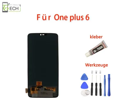 Produktbild von Für OnePlus 6 LCD Display (OLED) Einheit Touchscreen Schwarz