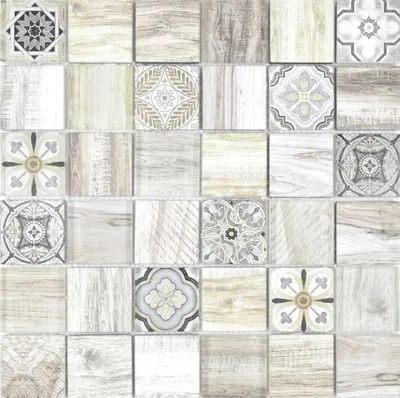 Produktbild von Mosaikfliese Patchwork hellbeige beige Mosaikfliese Wand Fliesenspiegel Küche Dusche Bad MOS160-w100