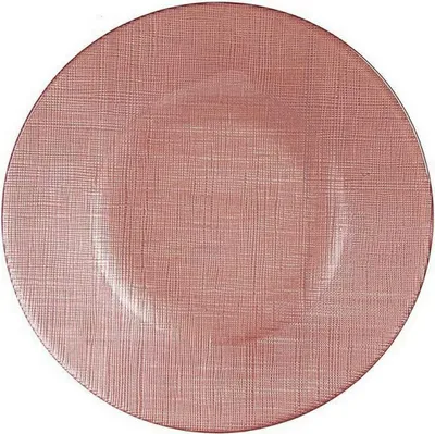 Obrázek produktu pro Růžový skleněný talíř 6 kusů (21 x 2 x 21 cm)