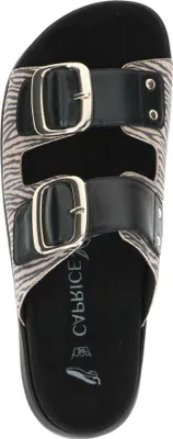 Produktbild von Caprice Damen Pantolette Leder Zweiriemer mit Plateausohle 9-27202-46, Größe:39 EU, Farbe:Beige