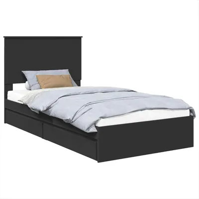 Obrázok produktu pre vidaXL Úložná posteľ čierna 100 x 200 cm materiál na báze dreva