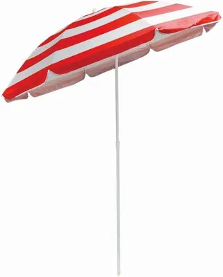 Zdjęcie produktu dla Parasol ogrodowy z niebieskimi paskami, 1,7 m, ochrona UPF