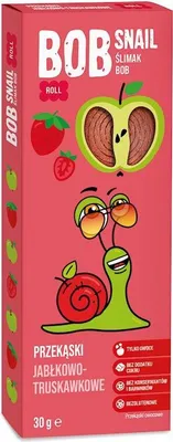 Produktbild von SNACK-ROLL APFEL – ERDBEERE OHNE ZUCKERZUSATZ GLUTENFREI 30 g – BOB SNAIL