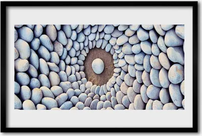 Produktbild von Bild 60x40 MDF-Rahmen Wandkunst Steine ​​Kunst