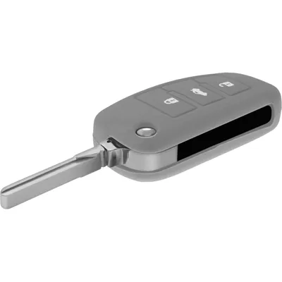 Produktbild von PhoneNatic Silikon Schlüssel Hülle kompatibel mit der Audi TT 3-Tasten Fernbedienung in grau Klappschlüssel 3-Key