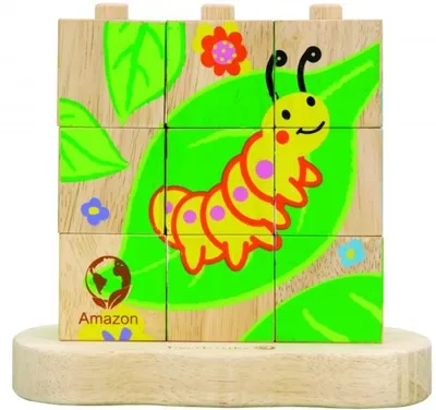 Immagine prodotto di EverEarth - Puzzle da impilare Dal bruco alla farfalla