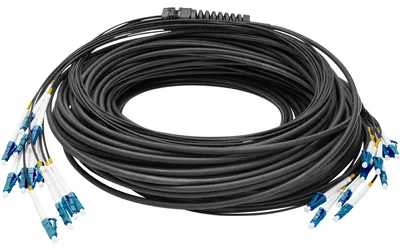 Productafbeelding van DIGITUS vezeloptische patchkabel LC->UPC, 100 meter, voorgemonteerd, OS2, 12 vezels