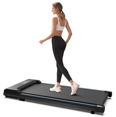 Produktbild von Laufband - Modell Q29 - Geschwindigkeit 1–6 km/h - 12 Trainingsprogramme - Fernbedienung - LED-Display - Leiser Heimgebrauch - Blau