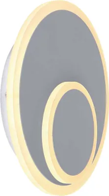 Produktbild von LED Wandleuchte, rund, Grau, 25,5 cm