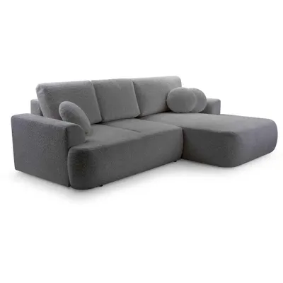 Produktbild von Ecksofa mit Schlaffunktion VENTO, Ottomane Rechts, L-Form, Farbe: Dunkelgrau (Coral80)