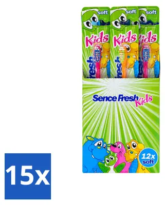 Produktbild von 15 x Sence Fresh Kids Soft Kinderzahnbürsten - weich - Vorteilspackung - 15 Stücke