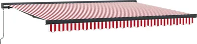Image de vidaXL Store rétractable rouge et blanc 400 x 300 cm