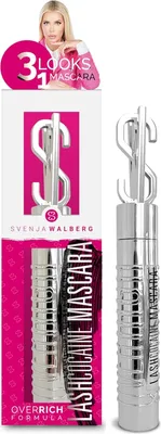 Produktbild von LASHCOCAINE OVERRICH MASCARA – NEW 3LOOKS Technology – Wimperntusche unterstützt natürliches Wimpernwachtum - TRENDING BLACK Mascara by Svenja Walberg - WISCHFEST - VEGAN -  GERMANY