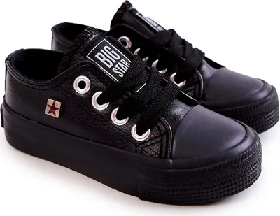 Zdjęcie produktu dla Dziecięce Skórzane Trampki BIG STAR JJ374311 Czarne 22
