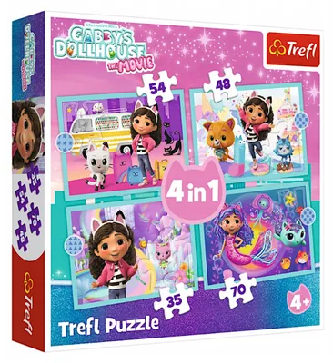Image de Puzzle - 4 en 1 - L'aventure de Gabby - Maison de poupée de Gabby Trefl 34670