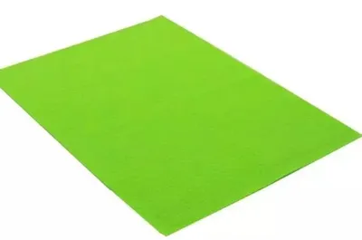 Imagen del producto de Fieltro decorativo, color verde claro, 20x30 cm, paquete de 10 unidades