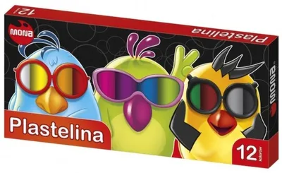 Zdjęcie produktu dla Plastelina 12 kolorów Mona