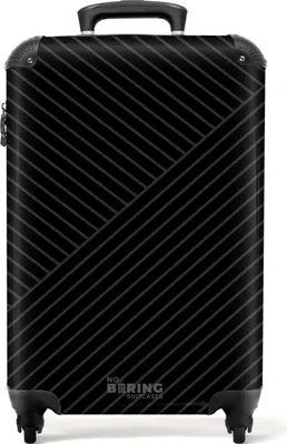Obrázek produktu pro NoBoringSuitcases.com Příruční kufr z tvrdé skořepiny 55x35x20 cm, 36L, abstraktní potisky pro muže: černý s abstraktními liniemi, cestovní kufr na 4 kolečkách