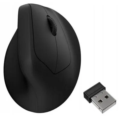 Image de Souris Keychron M5-A29, sans fil, ergonomique, 12000 DPI, noire, 8 boutons