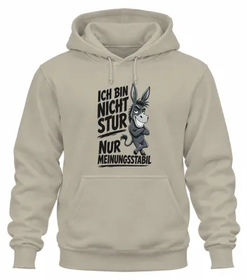 Productafbeelding van Ik ben niet koppig, ik ben gewoon standvastig in mijn mening. Statement hoodie, capuchontrui, natuur, maat M