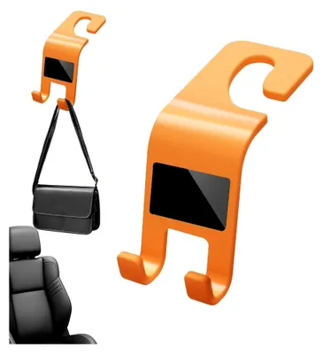 Produktbild von Kopfstützen-Haken-Set für Autos, rutschfestes Aufbewahrungssystem, Rücksitztasche und Kleiderhalter, 10,3 x 4,6 x 6 cm