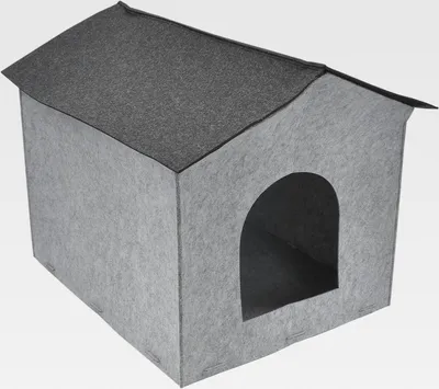 Produktbild von Hundehaus Hundehütte Katzenhöhle Katzenhaus Katzenhütte Hundebett Haustier Höhle aus Filz für Katzen & Hunde - 44x40x49cm