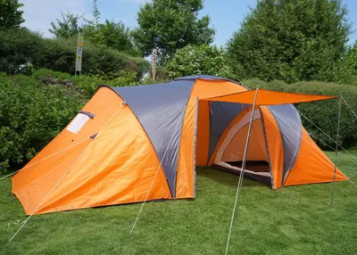 Produktbild von Kempingový stan Loksa, 6 osôb kupolový stan iglu stan festivalový stan, 6 osôb ~ oranžová