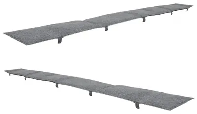 Produktbild von 2er Set Bierbankauflage Filz 220x25cm - 1cm Sitzkissen Wendbar Garten Festzelt