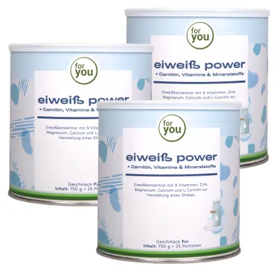 Produktbild von for you power Eiweiß Dreierpack
