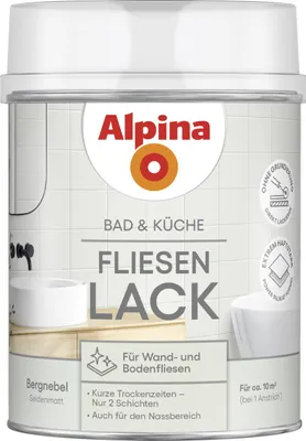Produktbild von Alpina Fliesenlack Bad & Küche 2K bergnebel 750 ml