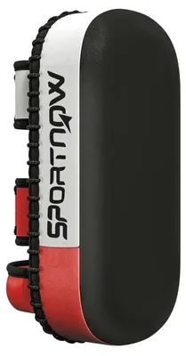 Image de Coussin de kickboxing/Muay-Thai | Couleur : Noir, rouge et blanc | Dimensions : 20 x 38 x 18 cm