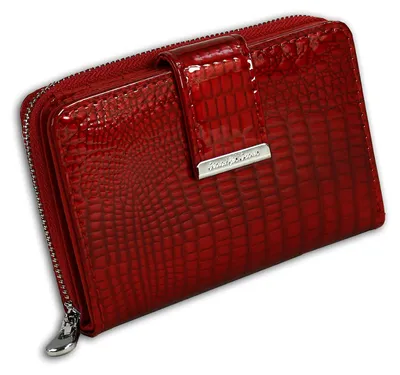 Produktbild von Jennifer Jones Damen RFID Blocker Brieftasche rot Leder Croco D2OPJ711R