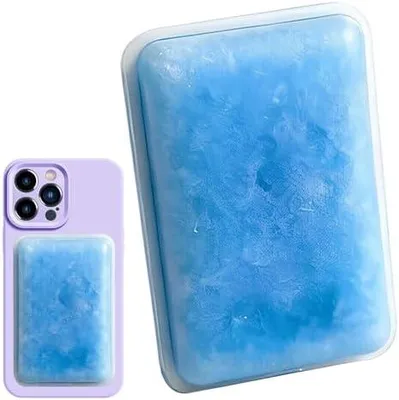 Produktbild von Phone Ice Pack Reusable, Long Lasting Thermal TPU Material, Smartphone Back Cooling Pad, Mobile Overheating Reducer, Outdoor Vlog Home Travel, Office Camping Commuting