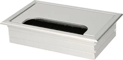 Produktbild von Alu Kabeldurchführung 120x80mm silber eloxiert