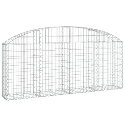 Produktbild von Gabione mit Hochbogen 200x30x80/100 cm Verzinktes Eisen