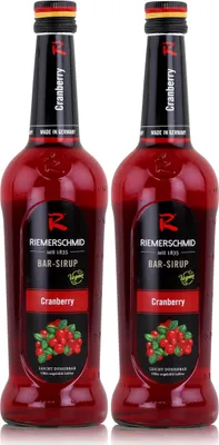 Produktbild von Riemerschmid Bar-Sirup Cranberry 0,7L - Cocktails Milchshakes (2er Pack)