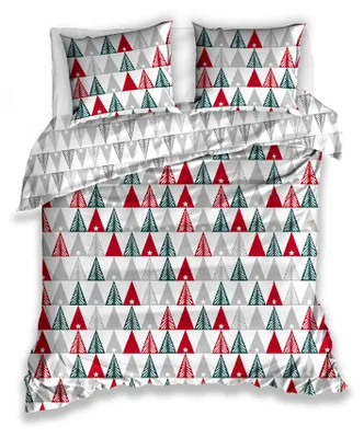 Produktbild von Carbotex CHOINKI Baumwoll-Bettwäsche Weihnachten 220x200 cm