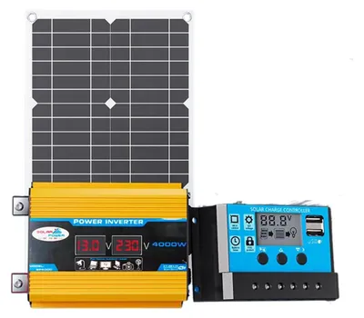 Productafbeelding van Zonnepanelen-omvormerkit, 600W zonnepaneel, 4000W vermogen, gele 220V sets