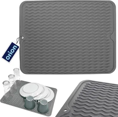 Produktbild von Orion Geschirrtrockenmatte Gummi 40x305cm Grau rutschfest spülmaschinenfest