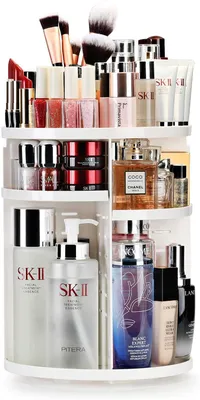 Produktbild von Make Up Organizer,Beauty Kosmetik Organizer,360°Drehbar,Schmink Aufbewahrung Kosmetikbox