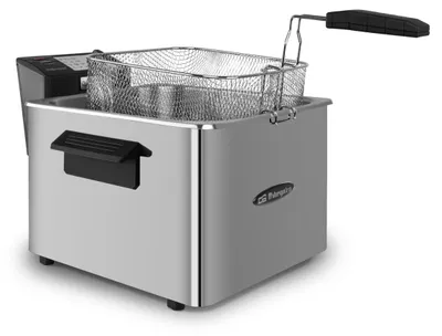 Fritteuse 8 L, 3000 W, Edelstahl, regelbarer Thermostat