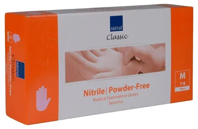 Produktbild von Abena Nitril-Handschuhe Puderfrei Rosa M – 100 Stück