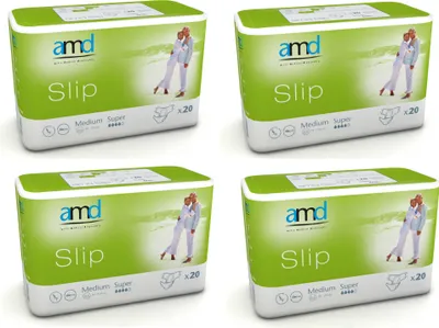 Produktbild von amd slip medium super 0000, 4x20Stk Inkontinenzhosen Windelhose Windeln