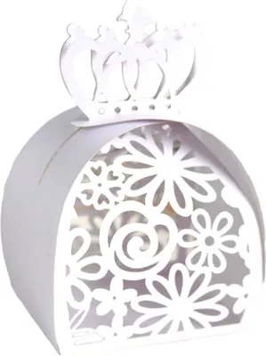 Image de 50pcs Laser Cut Crown Motif Boîtes Favor Hollow Out Candy Choclate Boîte Cadeau Pour Mariage Anniversaire Fête