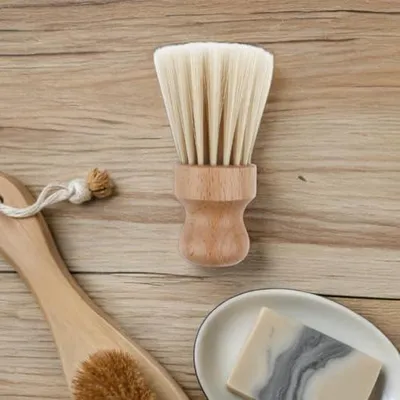 Produktbild von Nackenreinigungsbürste Leicht zu Reinigen Sanft zur Haut und Kleidung mit Weichen Borsten für Friseure für Salon und Heimgebrauch