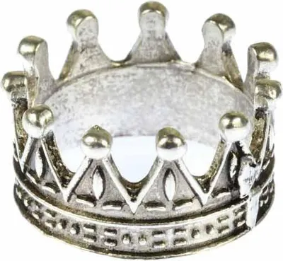 Produktbild von Kronenring Miniblings Fingerring Herrenring Männerring Ring Krone silber 19mm